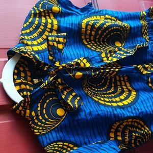 NWT African blouse top Tribalbyn sz L